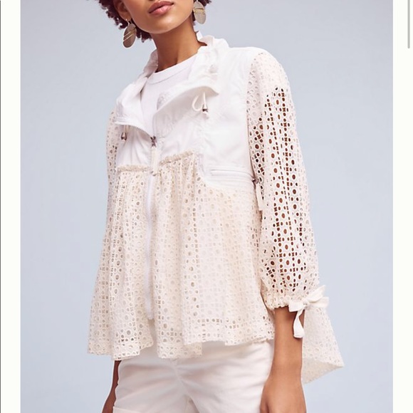 Anthropologie Jackets & Blazers - 🌟HPx2🌟NWOT Anthropologie Eyelet windbreaker